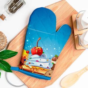 Рукавица 26*18 стеганная "Кондитерская лавка"
