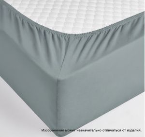 Простыня на резинке поплин цвет: Атлантик 1
