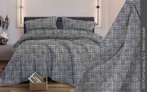 КПБ Бязь "Бояртекс" диз. № 343 Контур, 8/2 Вид, темно-серый (L)