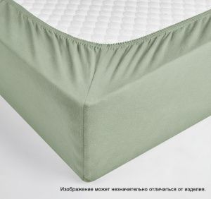 Простыня на резинке поплин цвет: Фисташка 1