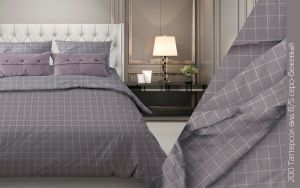 КПБ Бязь "Бояртекс" диз. № 200 Таттерсол, 8/5 Вид, серо-бежевый (N)