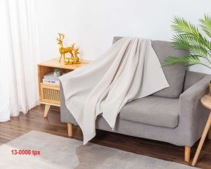 Плед  флис диз. 13-0000 Светло-серый