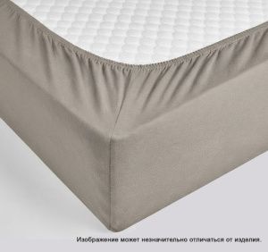 Простыня на резинке поплин цвет: Орех 1