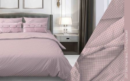 КПБ Бязь "Бояртекс" диз. № 287 Вестерн, 7/5 Вид, пудровый (N)