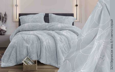 КПБ Бязь "Бояртекс" диз. № 324 Вернисаж, 8/1 Вид, светло-серый (N)