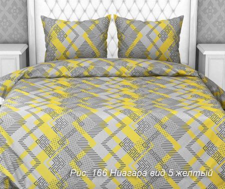 КПБ Бязь "Бояртекс" диз. № 166 Ниагара, 5 Вид, желтый (L)